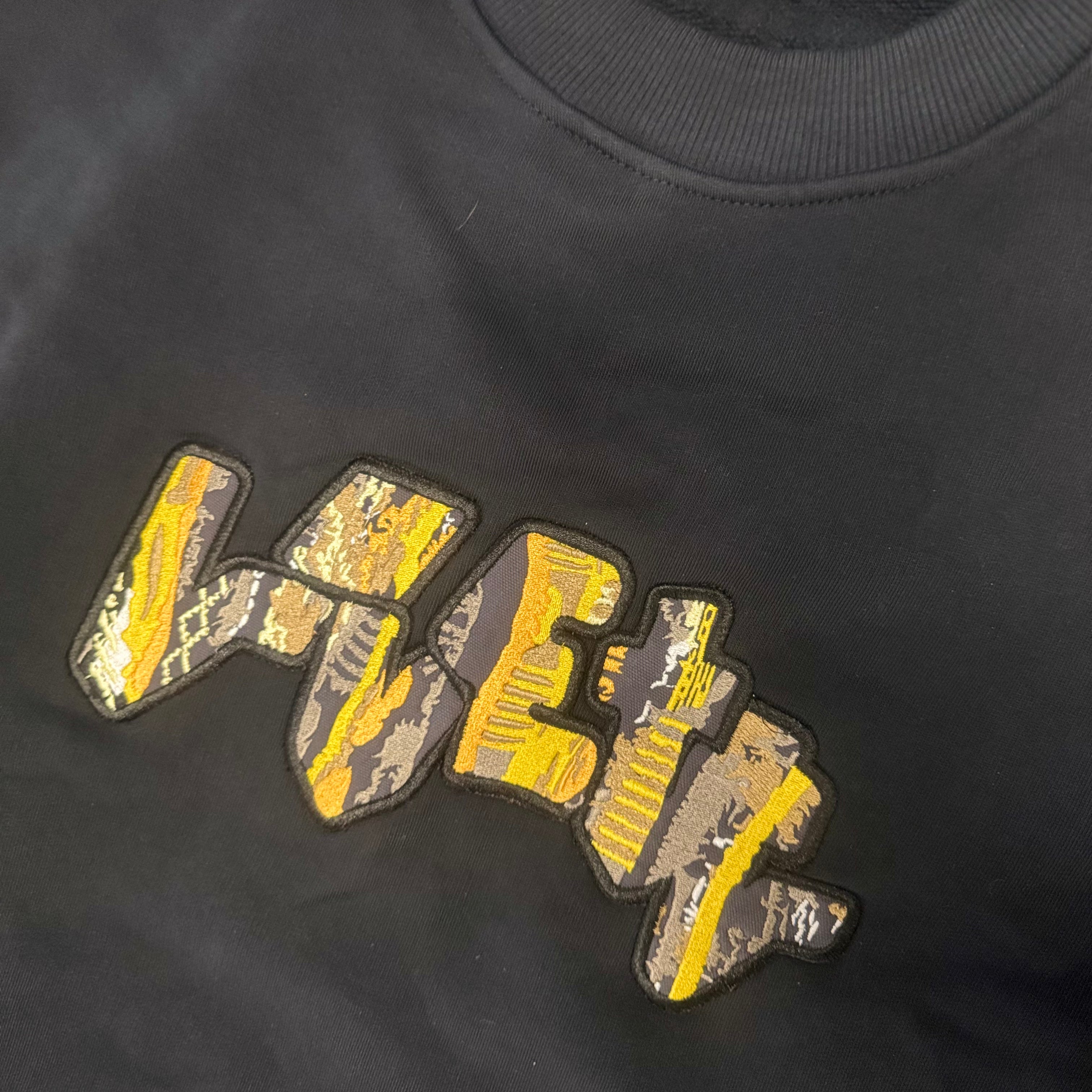 Block Crewneck Pullover Black