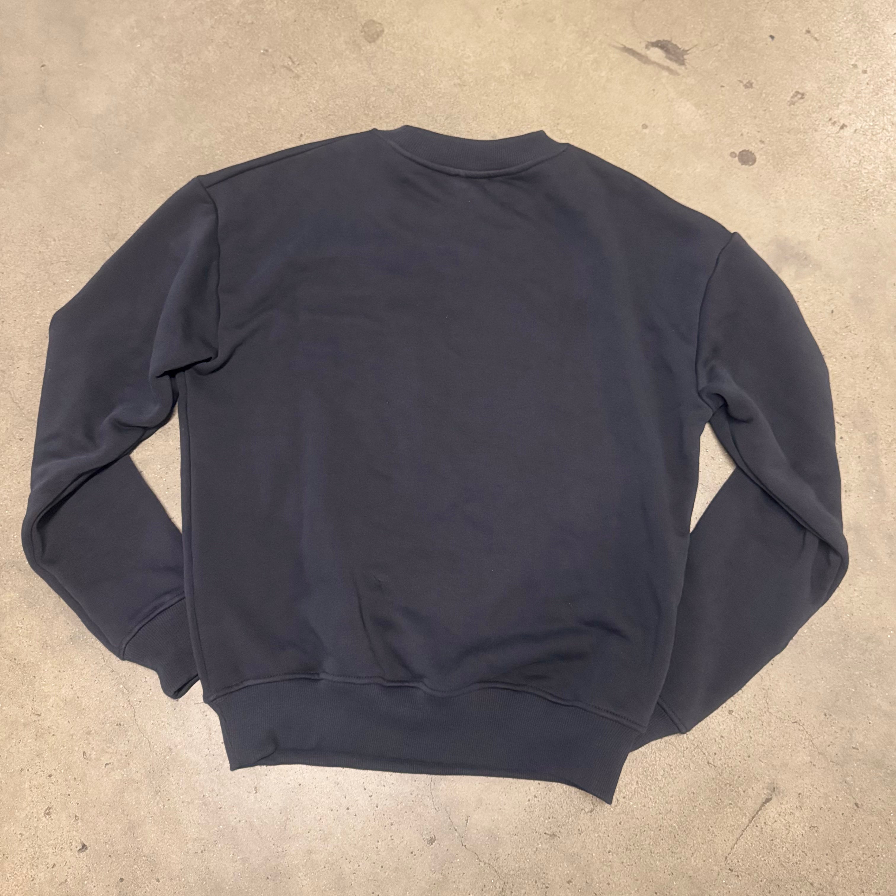 Block Crewneck Pullover Black